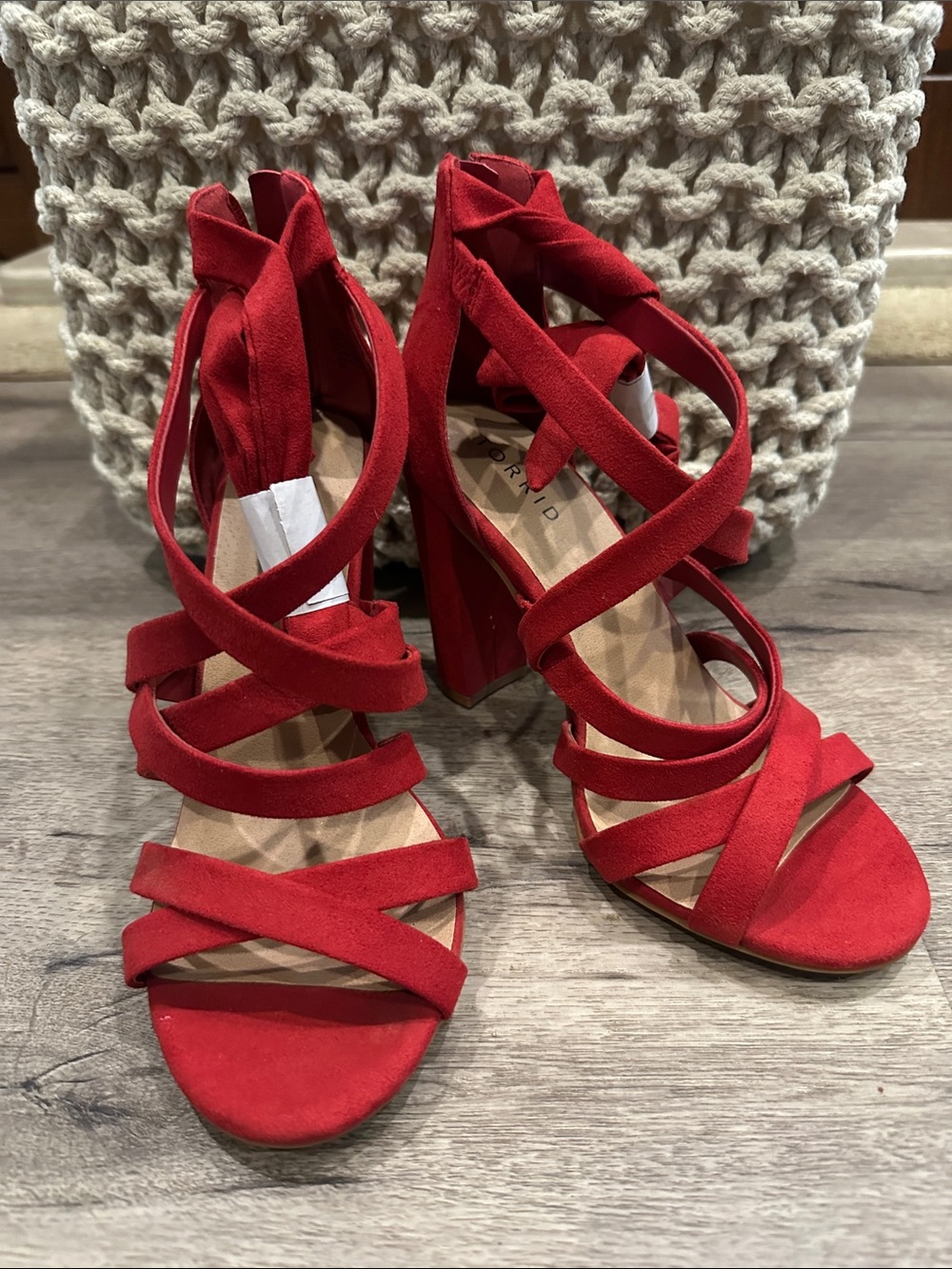Torrid Red Strappy Block Heel Sandals - Women